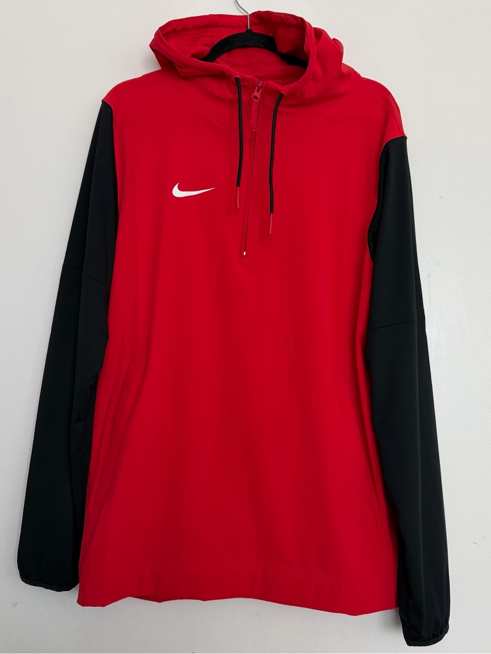 Men’s Nike Pregame 1/4 Zip Player Coach Jacket University Red 657 Size Small